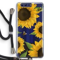 Sunflower and bees: Honor 9 Transparant Hoesje met koord