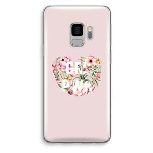 GRL PWR Flower: Samsung Galaxy S9 Transparant Hoesje