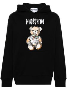 Moschino hoodie à logo imprimé - Noir