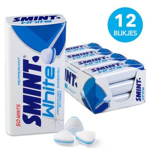 Smint Smint - White Peppermint 50 Mints 12 Stuks