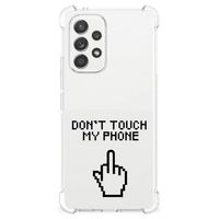 Samsung Galaxy A53 5G Anti Shock Case Finger Don't Touch My Phone - thumbnail