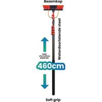 Shine Telescopische wasborstel - Uitschuifbare wasbezem - 4,6 meter met zeepdispenser