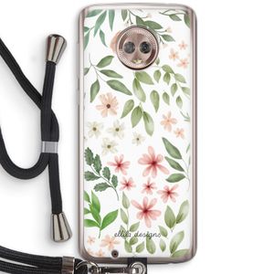 Botanical sweet flower heaven: Motorola Moto G6 Transparant Hoesje met koord