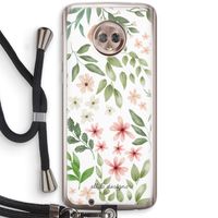 Botanical sweet flower heaven: Motorola Moto G6 Transparant Hoesje met koord
