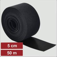 Electronic Garage EG25CA120 Klittenband Om te bundelen Haak- en lusdeel (l x b) 50 m x 5 cm Zwart 50 m