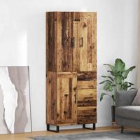 Hoge kast met lade 2 pcs Oud Hout 69,5 x 34 x 180 cm