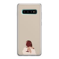I drink wine: Samsung Galaxy S10 Plus Transparant Hoesje I drink wine: Samsung Galaxy S10 Plus Transparant Hoesje