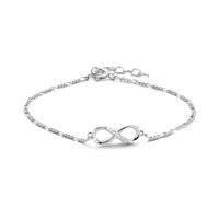 Armband Infinity Zilver Zirkonia 1,6 mm 18 cm