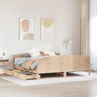 Bedframe zonder matras massief grenenhout 200x200 cm