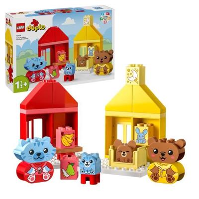 LEGO 10414 DUPLO My First My Daily Rituals - Mealtime and Bedtime, Social Toy, 4 Animal Figures