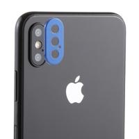 Achterzijde camera lens bescherming ring cover met tray Uitwerpgereedschap naald voor iPhone XS Max (donkerblauw) Achterzijde camera lens bescherming ring cover met tray Uitwerpgereedschap naald voor iPhone XS Max (donkerblauw)
