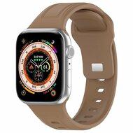Square siliconen band - Bruin - Geschikt voor Apple Watch 38mm / 40mm / 41mm / 42mm Square siliconen band - Bruin - Geschikt voor Apple Watch 38mm / 40mm / 41mm / 42mm