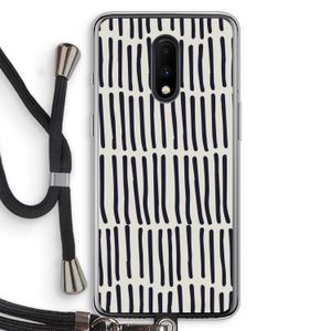 Moroccan stripes: OnePlus 7 Transparant Hoesje met koord