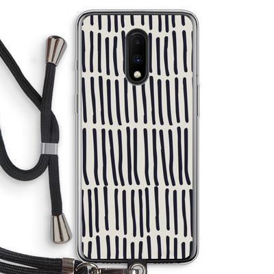 Moroccan stripes: OnePlus 7 Transparant Hoesje met koord