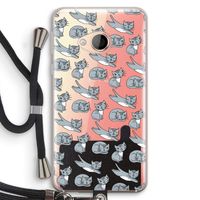 Poezen: HTC U Play Transparant Hoesje met koord