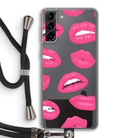 Bite my lip: Samsung Galaxy S21 Plus Transparant Hoesje met koord