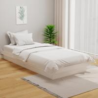Bedframe massief hout wit 90x190 cm
