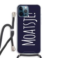 Moatsje!: iPhone 12 Pro Max Transparant Hoesje met koord