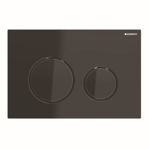 Bedieningsplaat Geberit Sigma 50 Round voor 2-toets Spoeling Zwart Chroom / Zwart