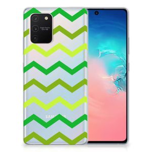 Samsung Galaxy S10 Lite TPU bumper Zigzag Groen