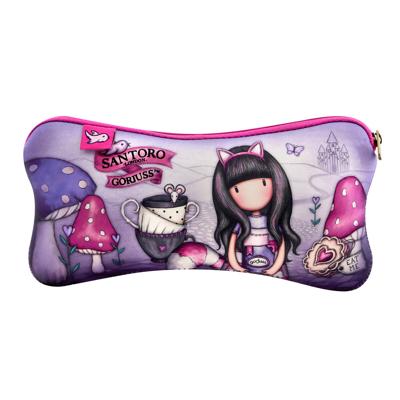 Schoolpennenzak Gorjuss Cheshire cat Paars (22 x 11.3 x 1 cm)