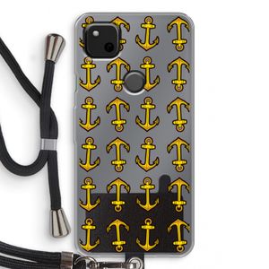 Musketon Anchor: Pixel 4a Transparant Hoesje met koord