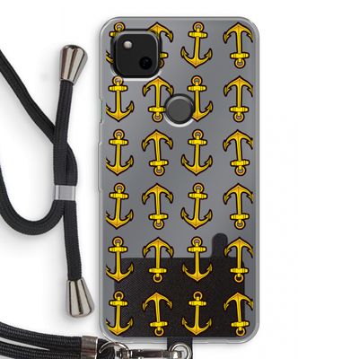Musketon Anchor: Pixel 4a Transparant Hoesje met koord
