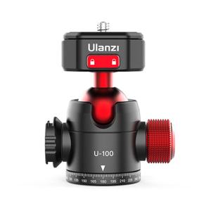 Ulanzi U-100 draaibare statiefkop met balhoofd en Cold Shoe-mount