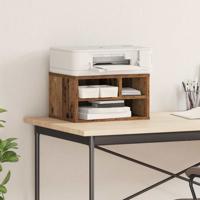 VidaXL Printerstand met opslag oudhout 40 x 32 x 22,5 cm bewerkt hout