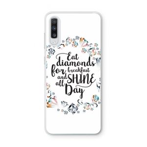 Diamonds: Samsung Galaxy A70 Transparant Hoesje