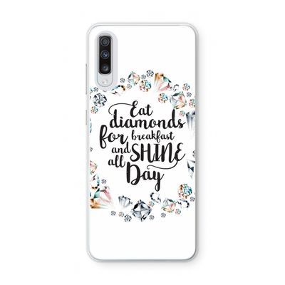 Diamonds: Samsung Galaxy A70 Transparant Hoesje