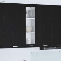Hangkast Riga Zwart Eiken 40 x 31 x 100 cm Bewerkt hout Hangkast Riga Zwart Eiken 40 x 31 x 100 cm Bewerkt hout