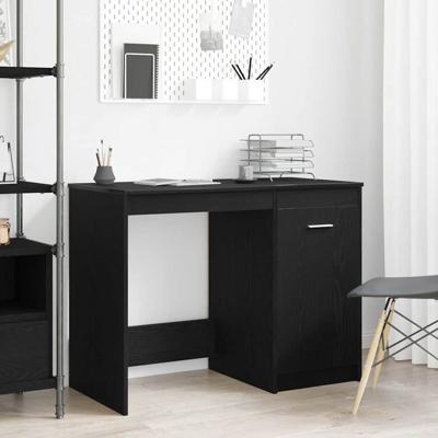 Bureau Zwart eiken 100 x 50 x 76 cm Bewerkt hout