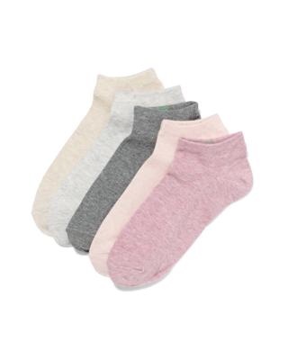 HEMA Dames enkelsokken melange - 5 paar lichtpaars (lichtpaars)