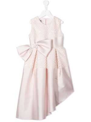 La Stupenderia robe à ourlet plus long au dos - Rose