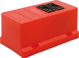 ABB GST18 lasdoosdeksel rood met 2 GST18 Wieland aansluitingen 3611GB2-R