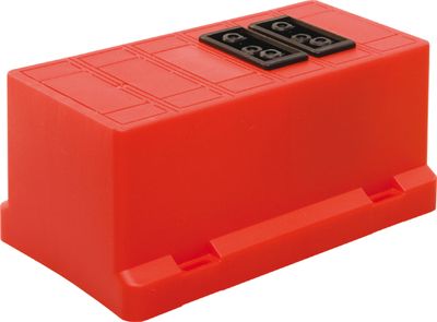 ABB GST18 lasdoosdeksel rood met 2 GST18 Wieland aansluitingen 3611GB2-R