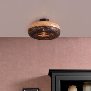 GOOD&MOJO Plafondlamp 'Palawan' Small, Bamboe, kleur Zwart/Naturel