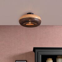 GOOD&MOJO Plafondlamp 'Palawan' Small, Bamboe, kleur Zwart/Naturel