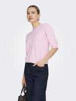 Only Onlrica Life 2/4 Pullover Ex Knt 15318551 Trui Korte Mouw Pink-a-boo Melange