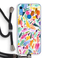 Watercolor Brushstrokes: Huawei Y6s Transparant Hoesje met koord