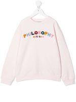 Philosophy Di Lorenzo Serafini Kids sweat à logo texturé - Rose