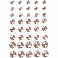 Hobby/knutsel kristal plaksteentjes - 40x stuks - roze - strass steentjes - Plak juwelen