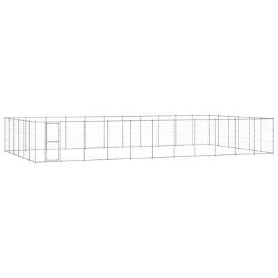 Hondenkennel 79,86 m² gegalvaniseerd staal