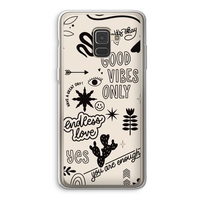 Good vibes: Samsung Galaxy A8 (2018) Transparant Hoesje