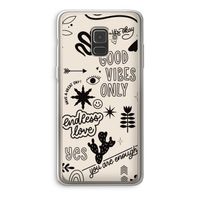 Good vibes: Samsung Galaxy A8 (2018) Transparant Hoesje