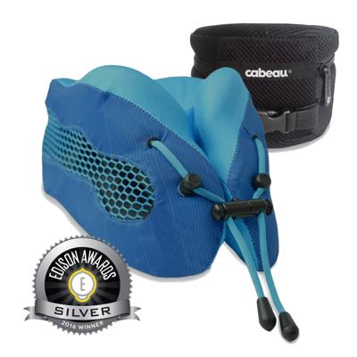 Cabeau Cool Evolution - Ademend Nekkussen met Reisetui - Blue