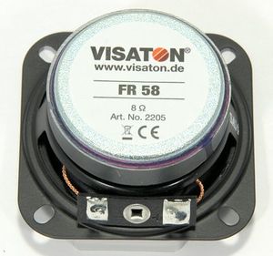 Visaton FR 58 - 8 Ohm 2.3 inch 5.8 cm Breedband-luidspreker 10 W 8 Ω