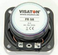 Visaton FR 58 - 8 Ohm 2.3 inch 5.8 cm Breedband-luidspreker 10 W 8 Ω - thumbnail