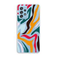 Colored Zebra: Samsung Galaxy A73 Transparant Hoesje